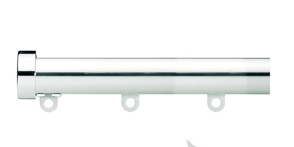 Silent Gliss Metropole 30mm Chrome hand drawn track with End Caps