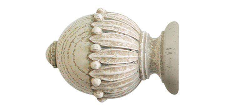 Jones Cathedral 30mm Putty Curtain Pole Wells finial - Curtain Poles Emporium