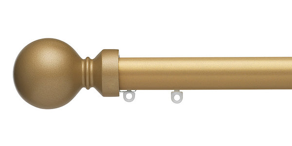 Silent Gliss Metropole 30mm Sand hand drawn track with Ball Finial