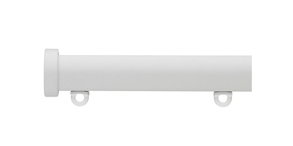 Silent Gliss Metropole 23mm Matt White Stud End Cap