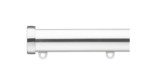 Silent Gliss Metropole 30mm Chrome hand drawn track with End Caps