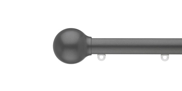 Silent Gliss Metropole 23mm Charcoal Ball Finial
