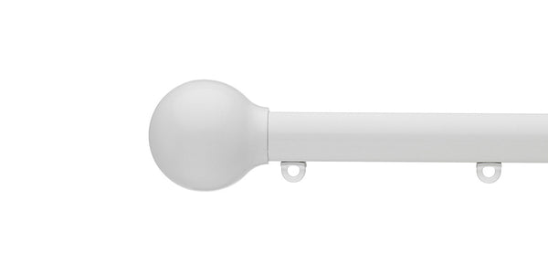 Silent Gliss Metropole 23mm White Ball Finial