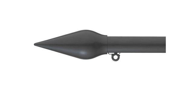 Silent Gliss Metropole 23mm Black Spear Finial