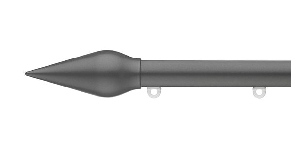 Silent Gliss Metropole 23mm Charcoal Spear Finial