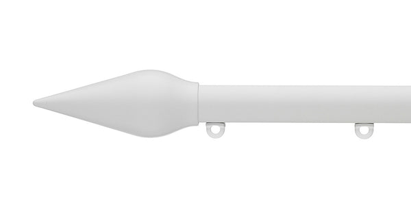 Silent Gliss Metropole 23mm Matt White Spear Finial