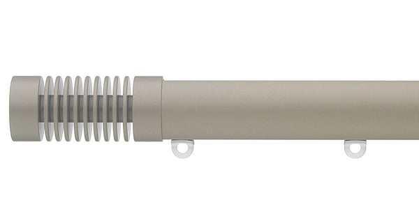 Silent Gliss Metropole 30mm Ochre Hand Drawn Track Groove Cylinder Finial