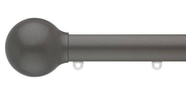 Silent Gliss Metropole 30mm Bronze hand drawn track with Ball Finial