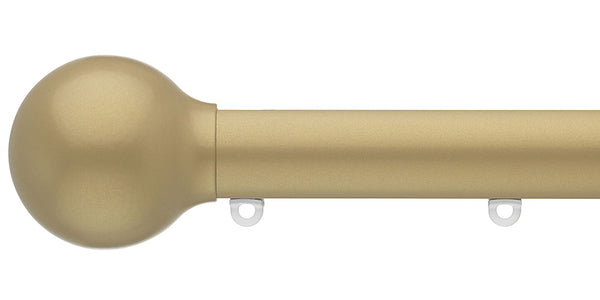 Silent Gliss Metropole 30mm Sand hand drawn track with Ball Finial