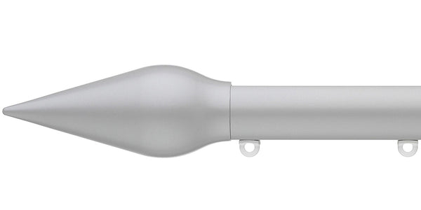 Silent Gliss Metropole 30mm Anodic Grey Hand Drawn Track Spear Finial