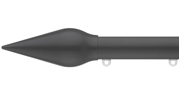 Silent Gliss Metropole 30mm Black Hand Drawn Track Spear Finial