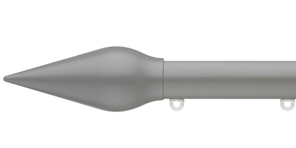 Silent Gliss Metropole 30mm Slate Grey Hand Drawn Track Spear Finial