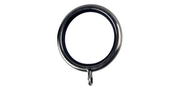 Hallis Galleria 35mm Brushed Silver Curtain Pole Rings (Pack 6)