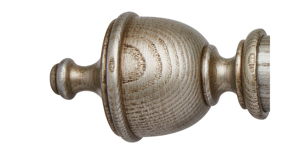 Hallis Hudson Ashbridge 45mm Baroque Silver Curtain Pole Chatsworth Finial