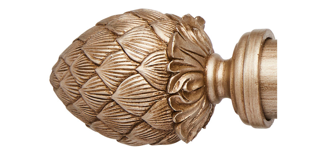 Hallis Hudson Ashbridge 45mm Champagne Gold Curtain Pole Kew Finial