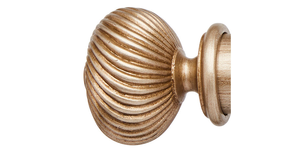 Hallis Hudson Ashbridge 45mm Champagne Gold Curtain Pole Sezincote Finial