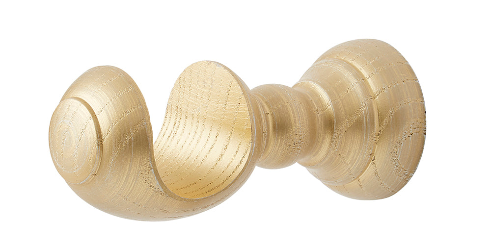 Hallis Hudson Ashbridge 45mm Gold over White Curtain Pole Botanical Finial
