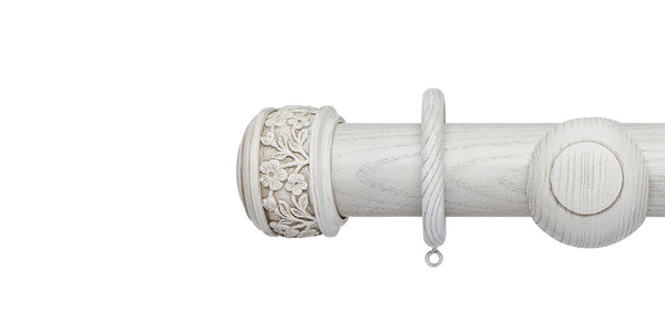 Hallis Hudson Ashbridge 45mm Parchment White Curtain Pole Claremont Finial