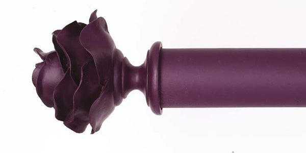 Byron & Byron 55mm Floral Neons Curtain Pole Rose Finial