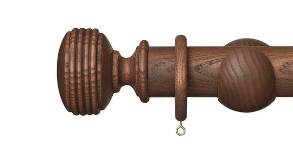 Hallis Hudson Eden 45mm Cocoa Curtain Pole Ellipse Finial