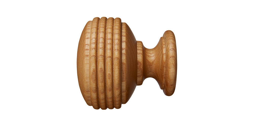 Hallis Hudson Eden 45mm Natural Curtain Pole Ellipse Finial