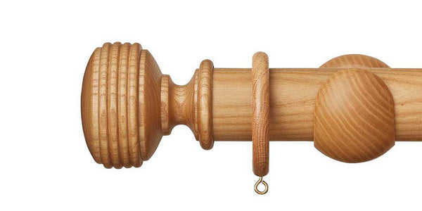 Hallis Hudson Eden 45mm Natural Curtain Pole Ellipse Finial