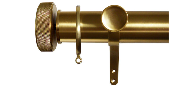 Jones Interiors Esquire 50mm Metal Curtain Pole Etched Finial Standard Bracket