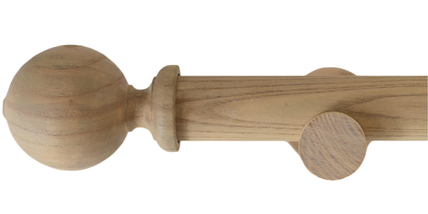 Laura Ashley Mitchell 28mm Washed Oak Eyelet Pole Ball Finial