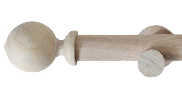 Laura Ashley Mitchell 28mm Washed White Eyelet Pole Ball Finial