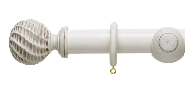 Hallis Hudson Origins 35mm Ammonite Finial Wooden Curtain Pole