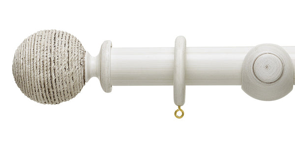 Hallis Hudson Origins 35mm Twine Finial Wooden Curtain Pole