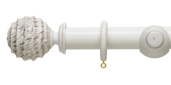 Hallis Hudson Origins 35mm Fossil Ball Finial Wooden Curtain Pole