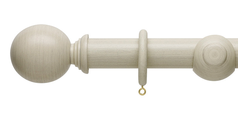 Hallis Hudson Origins 35mm Ball Finial Wooden Curtain Pole