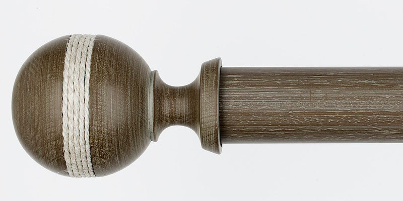 Byron & Byron 45mm Barnwood Curtain Pole Saltash Finial