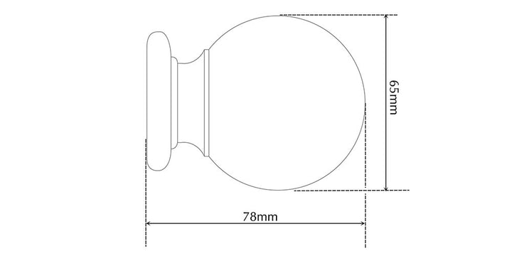Jones Shore 35mm Ghost Curtain Pole Ball Finial - Curtain Poles Emporium