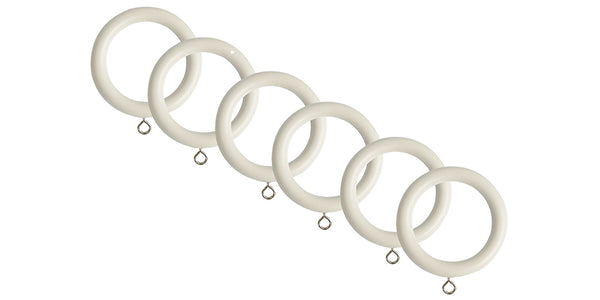 Laura Ashley 35mm Soft Natural Wooden Curtain Pole Rings