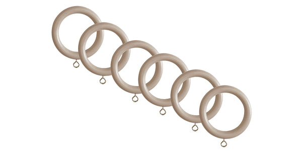 Laura Ashley 35mm Truffle Wooden Curtain Pole Rings