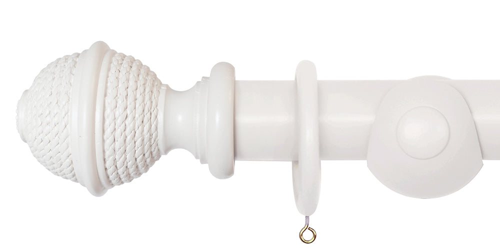Laura Ashley 40mm Pale Dove Grey Handcrafted Curtain Pole