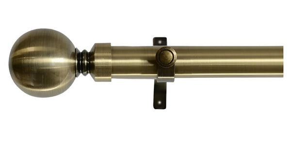 Laura Ashley 28mm Antique Brass Eyelet Curtain Pole Ball Finial