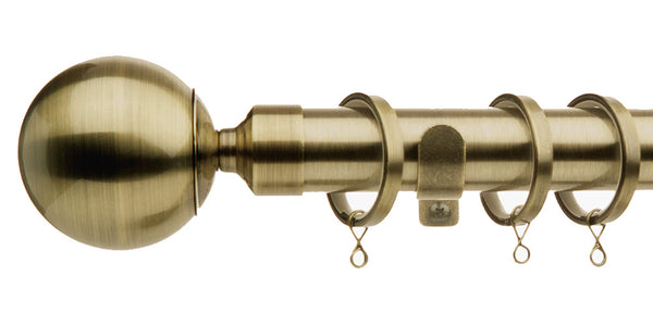 Jones Interiors Cosmos 28mm Antique Brass Effect Curtain Pole Ball Finial