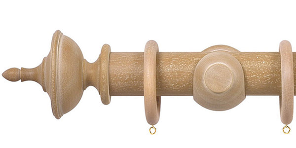 Opus Studio Vintage Oak 48mm Wooden Curtain Pole Urn Finial