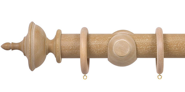 Opus Studio Vintage Oak 35mm Wooden Curtain Pole Urn Finial