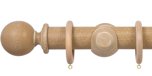 Opus Studio Vintage Oak 48mm Wooden Curtain Pole Ball Finial