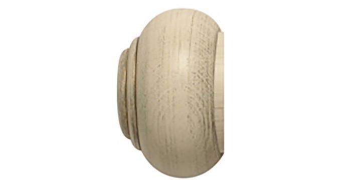Hallis Modern Country 55mm Brushed Cream Pole Button finial - Curtain Poles Emporium