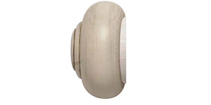 Hallis Modern Country 55mm Brushed Ivory Pole Button finial - Curtain Poles Emporium