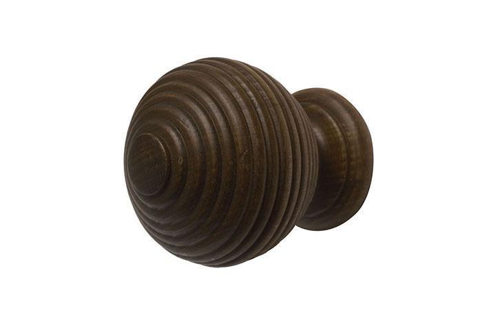 Hallis Hudson Modern Country Ribbed Ball Finials (5 Colours) - Curtain Poles Emporium