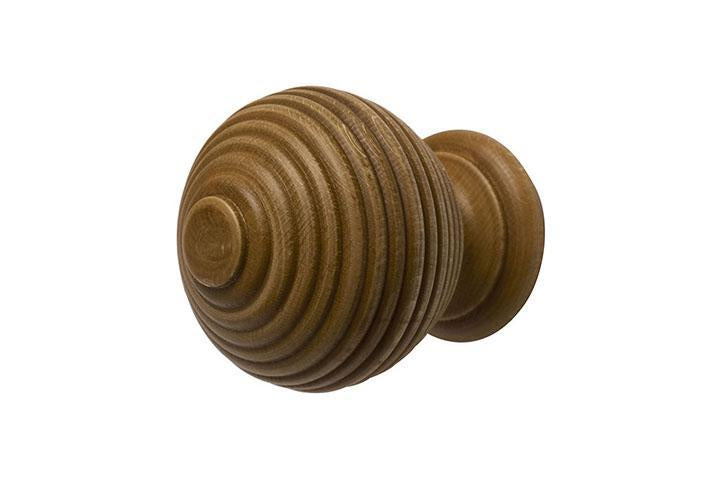 Hallis Hudson Modern Country Ribbed Ball Finials (5 Colours) - Curtain Poles Emporium