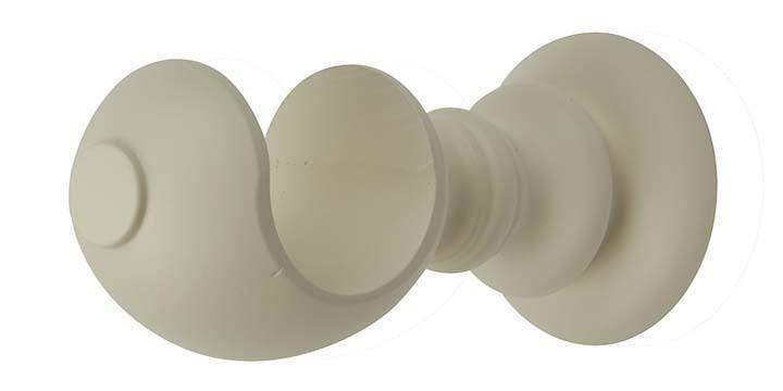 Hallis Modern Country 45mm Pearl Curtain Pole Ribbed Ball Finial - Curtain Poles Emporium