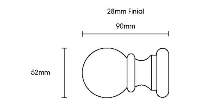 Hallis Honister 28mm Linen White Wooden Curtain Pole - Curtain Poles Emporium