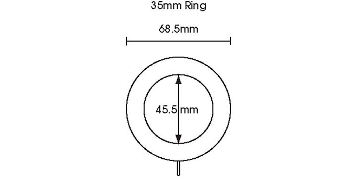 Hallis Unfinished 35mm Curtain Pole Rings (Pack 4) - Curtain Poles Emporium